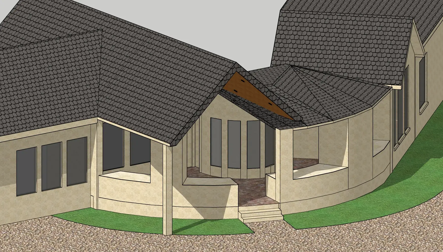 Three-dimensional residential addition model