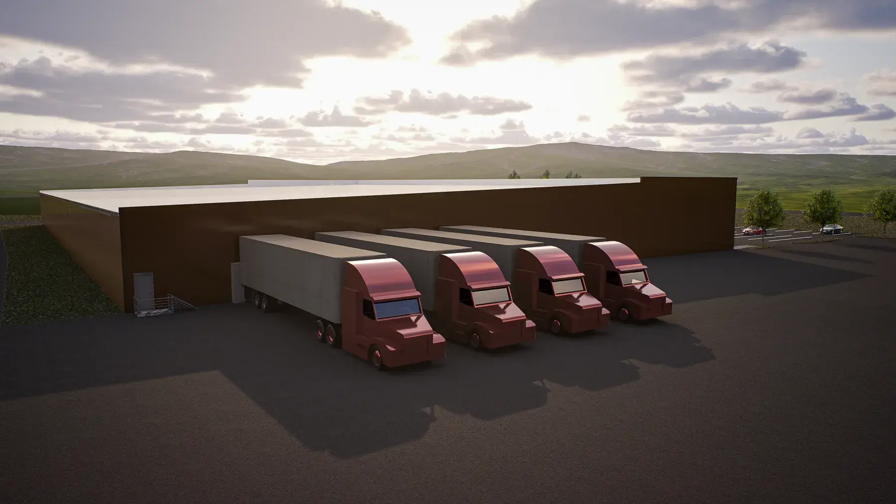 Second exterior angle of the Falcon commercial building visualization